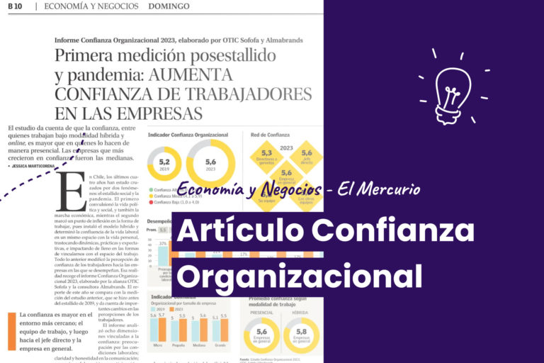 Confianza Organizacional 2023: Primera medición posestallido y pandemia: aumenta confianza de trabajadores en las empresas